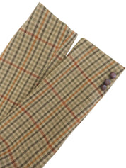 ウールチェックパターンセットアップ ベージュ/マルチ