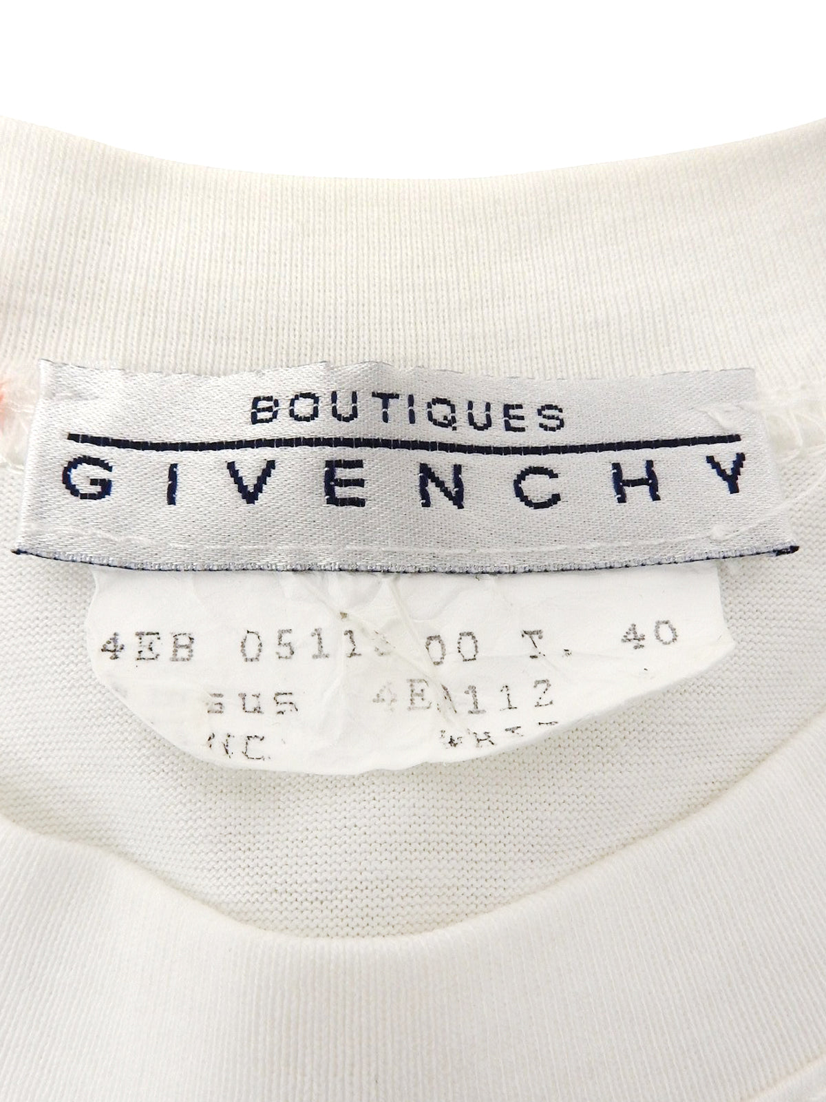 Studded Logo Design Half Sleeve Top in White