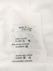 Studded Logo Design Half Sleeve Top in White