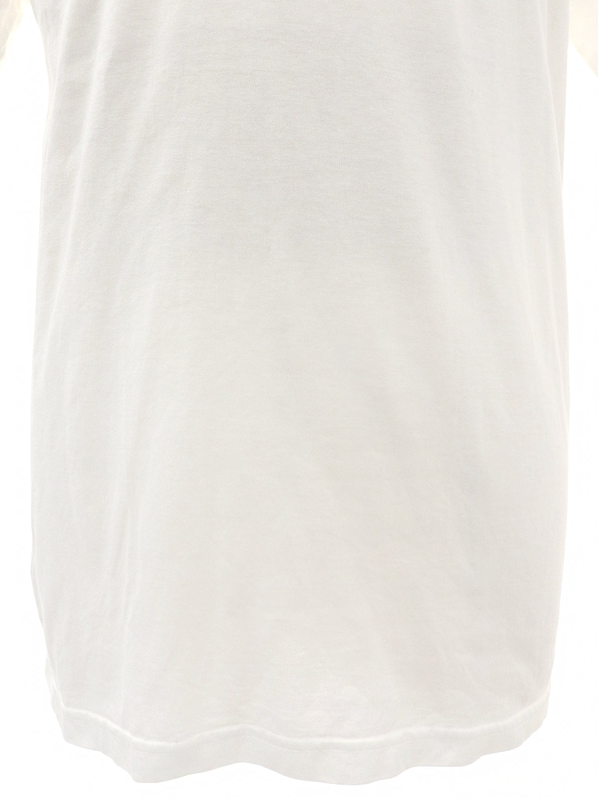 Studded Logo Design Half Sleeve Top in White