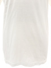 Studded Logo Design Half Sleeve Top in White