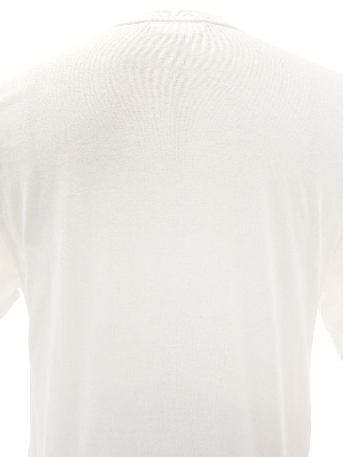 Studded Logo Design Half Sleeve Top in White