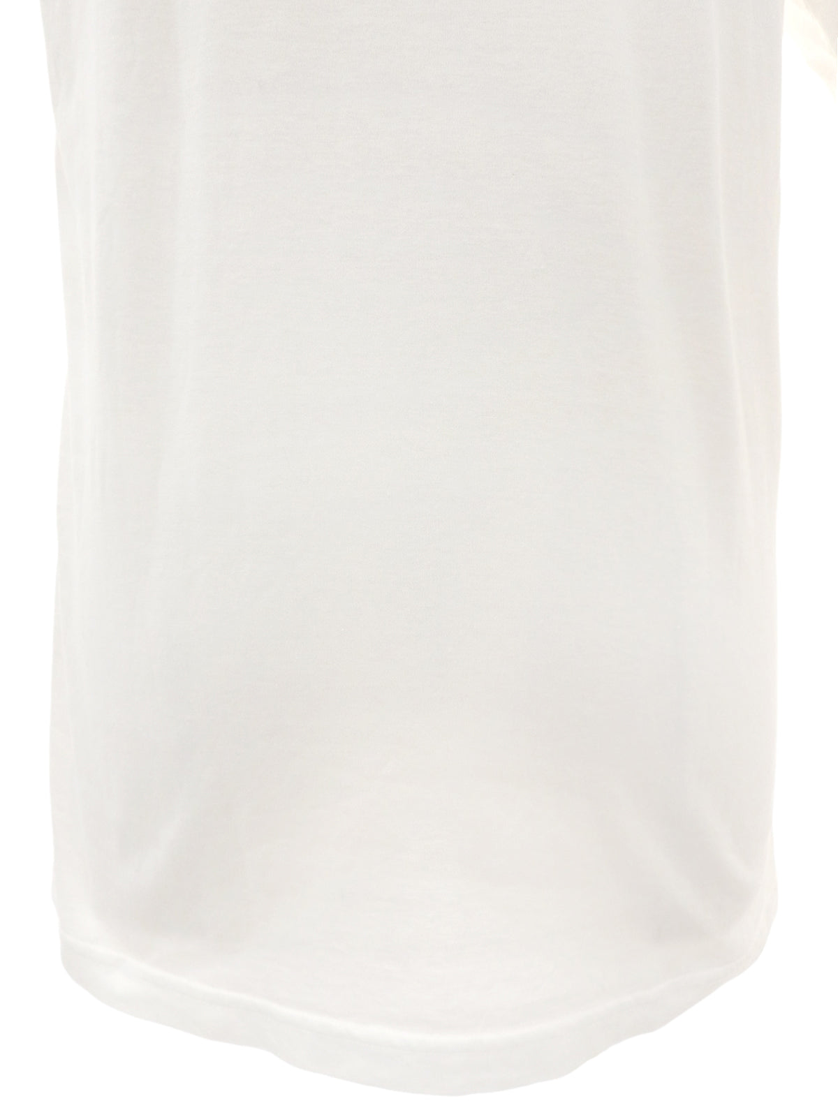 Studded Logo Design Half Sleeve Top in White