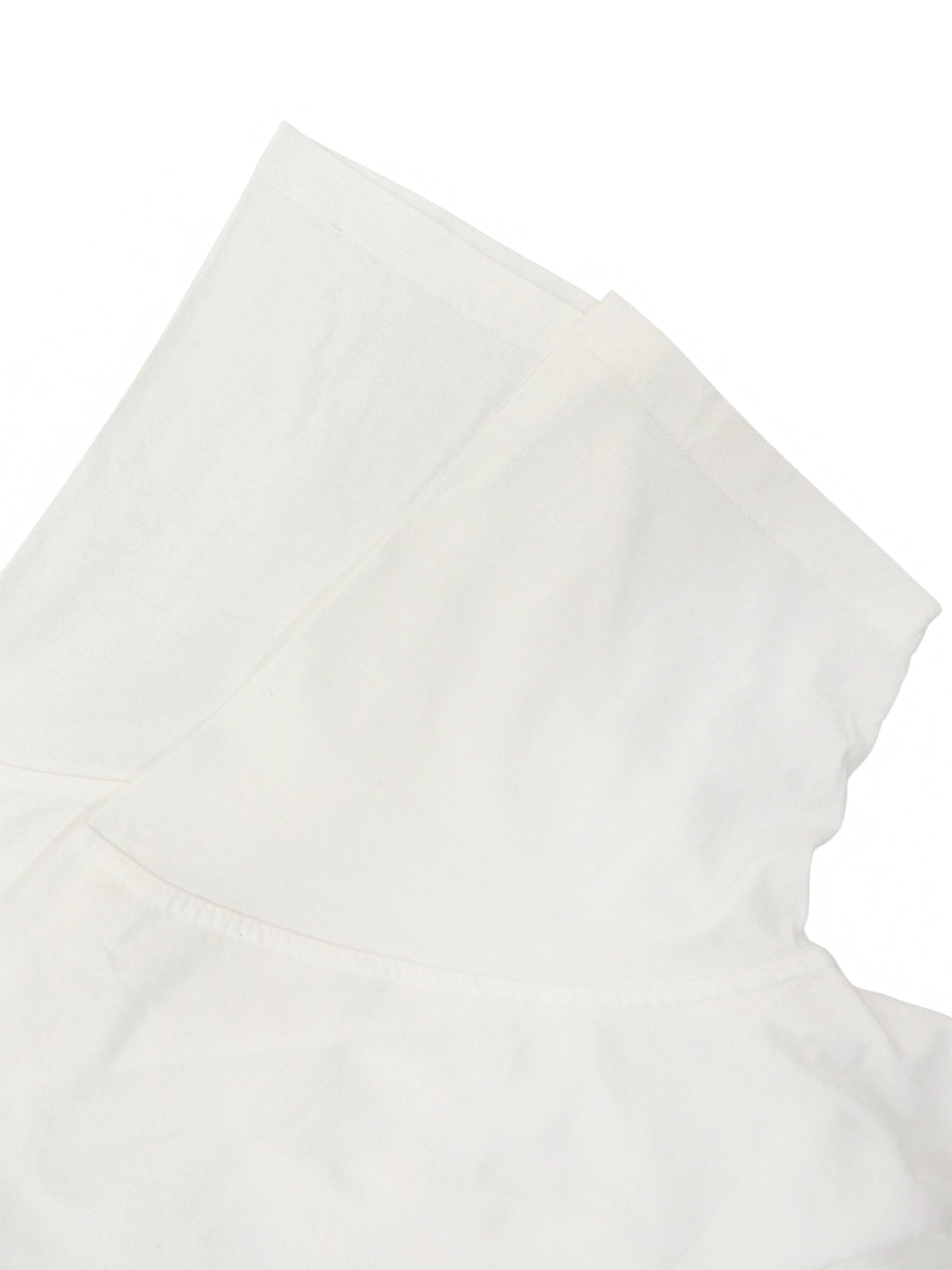 Studded Logo Design Half Sleeve Top in White