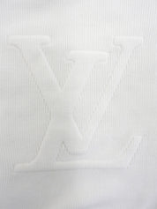 Logo Stitch Knit Hoodie White