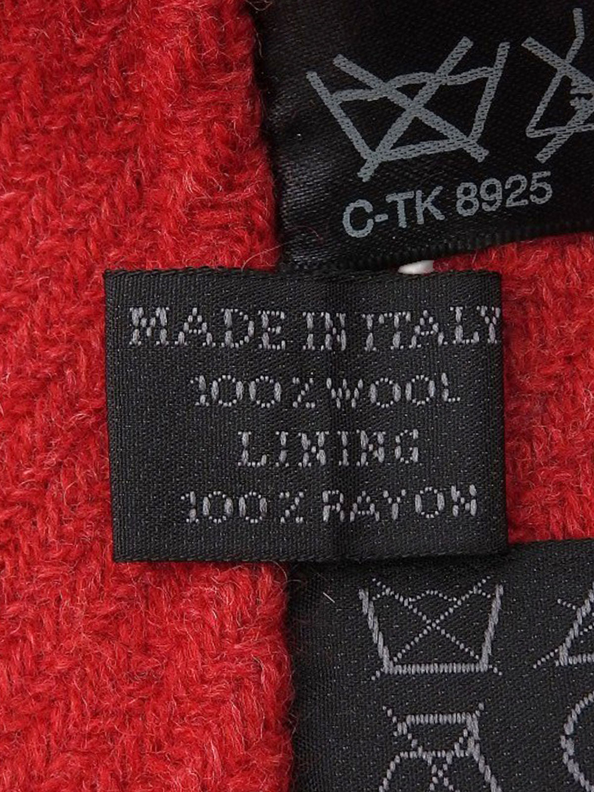 ウールノーカラーロングコート レッド #40