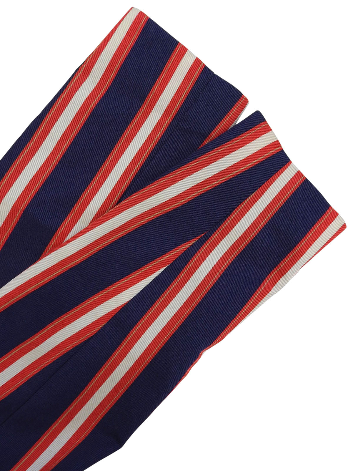 ストライプパターンクロップドジャケット ネイビー/レッド/ホワイト