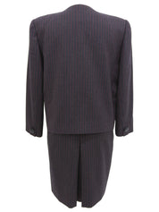 ストライプパターンセットアップ ブラック/レッド