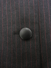 ストライプパターンセットアップ ブラック/レッド