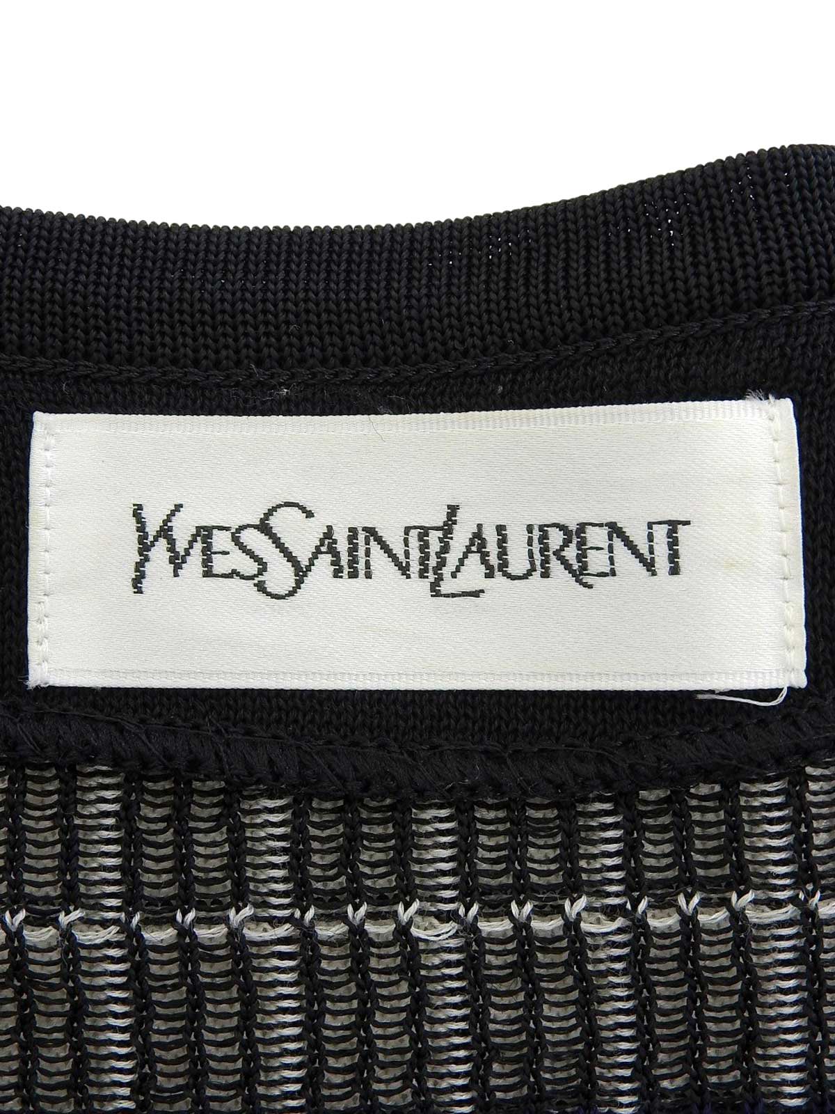 ボーダーパターンハーフニットトップス