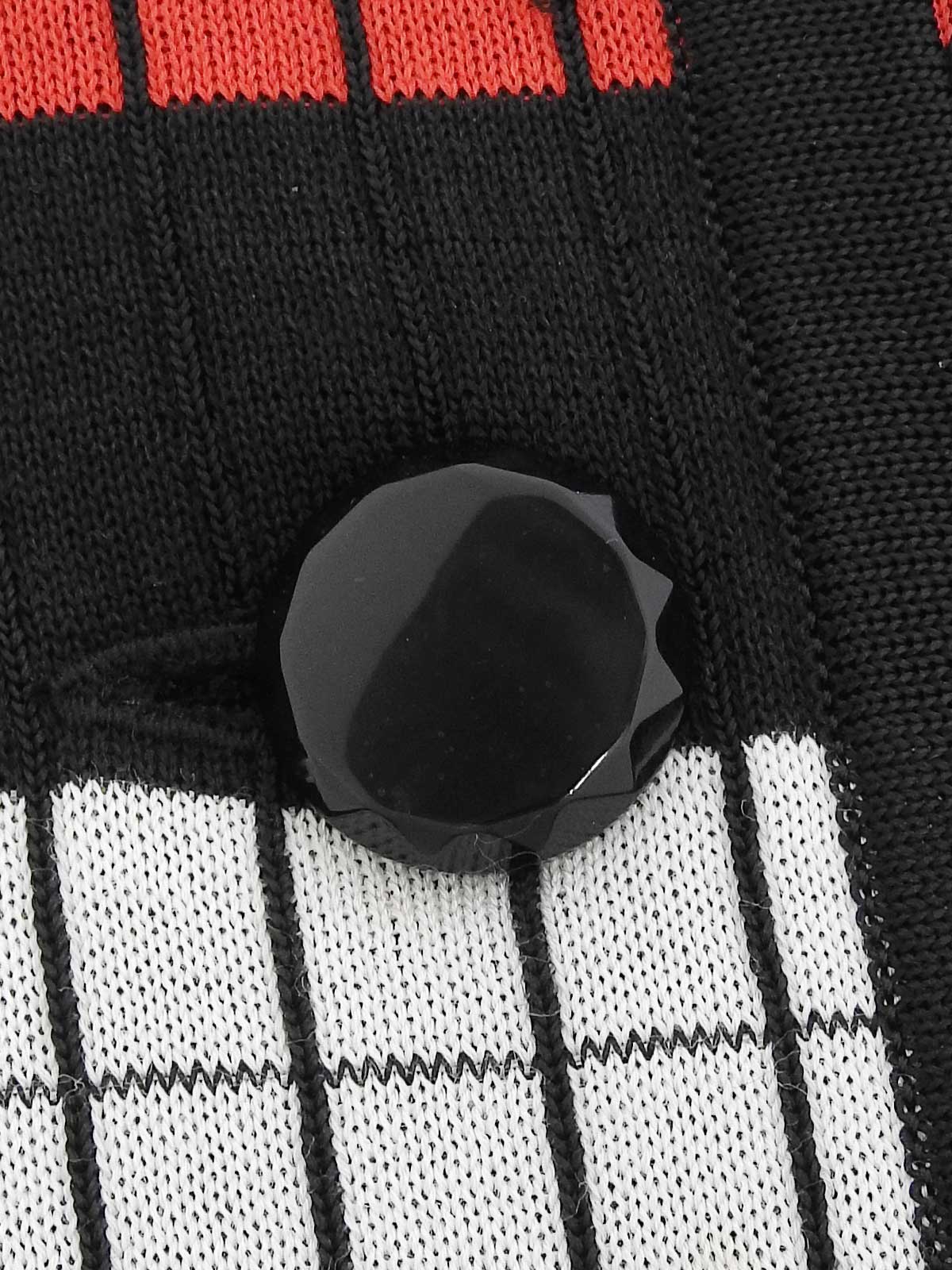 ボーダーパターンハーフニットトップス