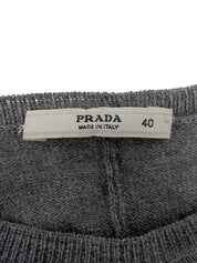 ドルマンスリーブニットトップス グレー