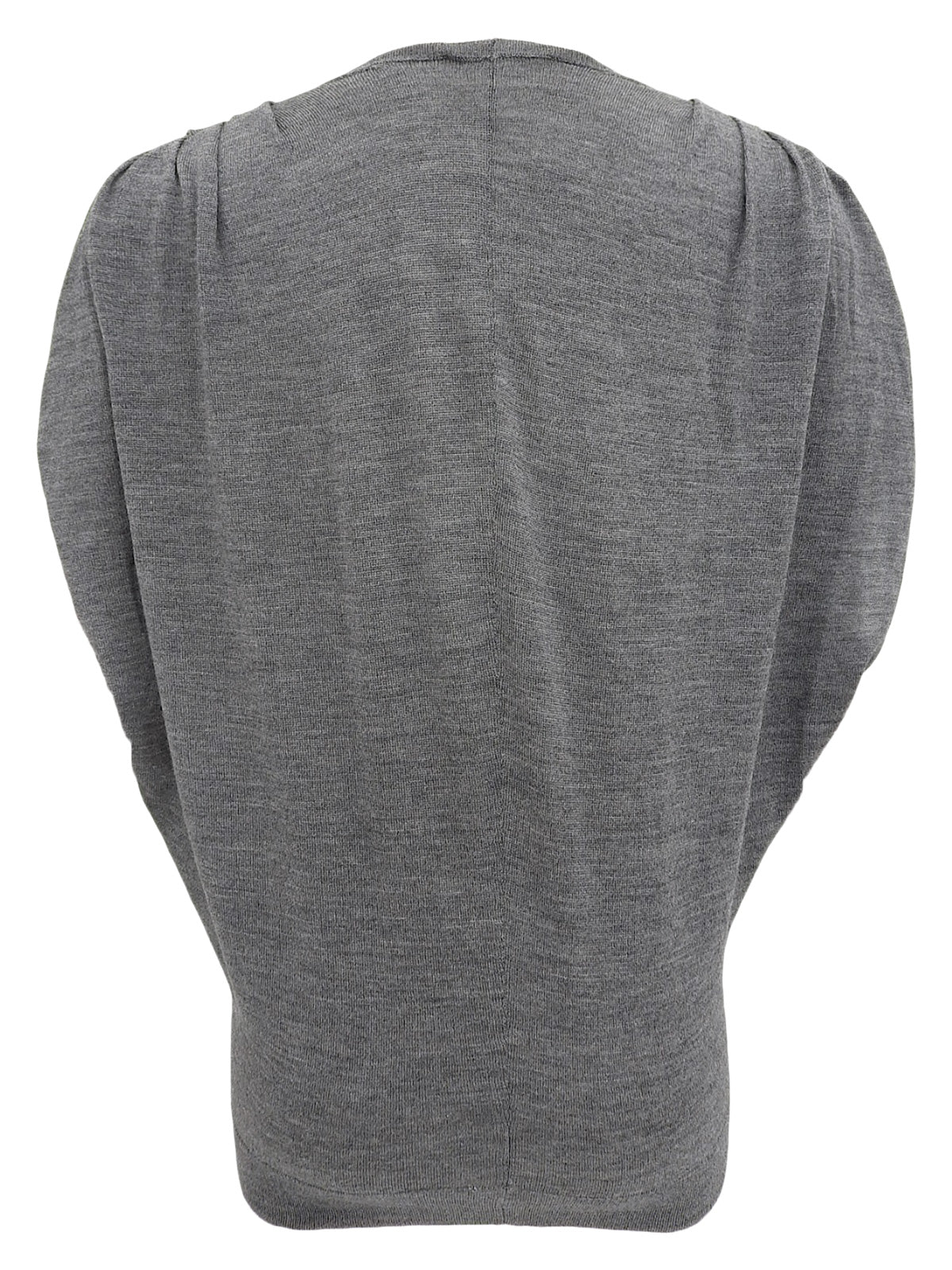 灰色蝙蝠袖针织上衣