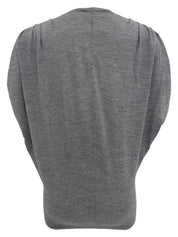 ドルマンスリーブニットトップス グレー