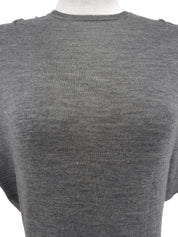 灰色蝙蝠袖针织上衣