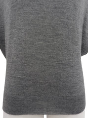 灰色蝙蝠袖针织上衣