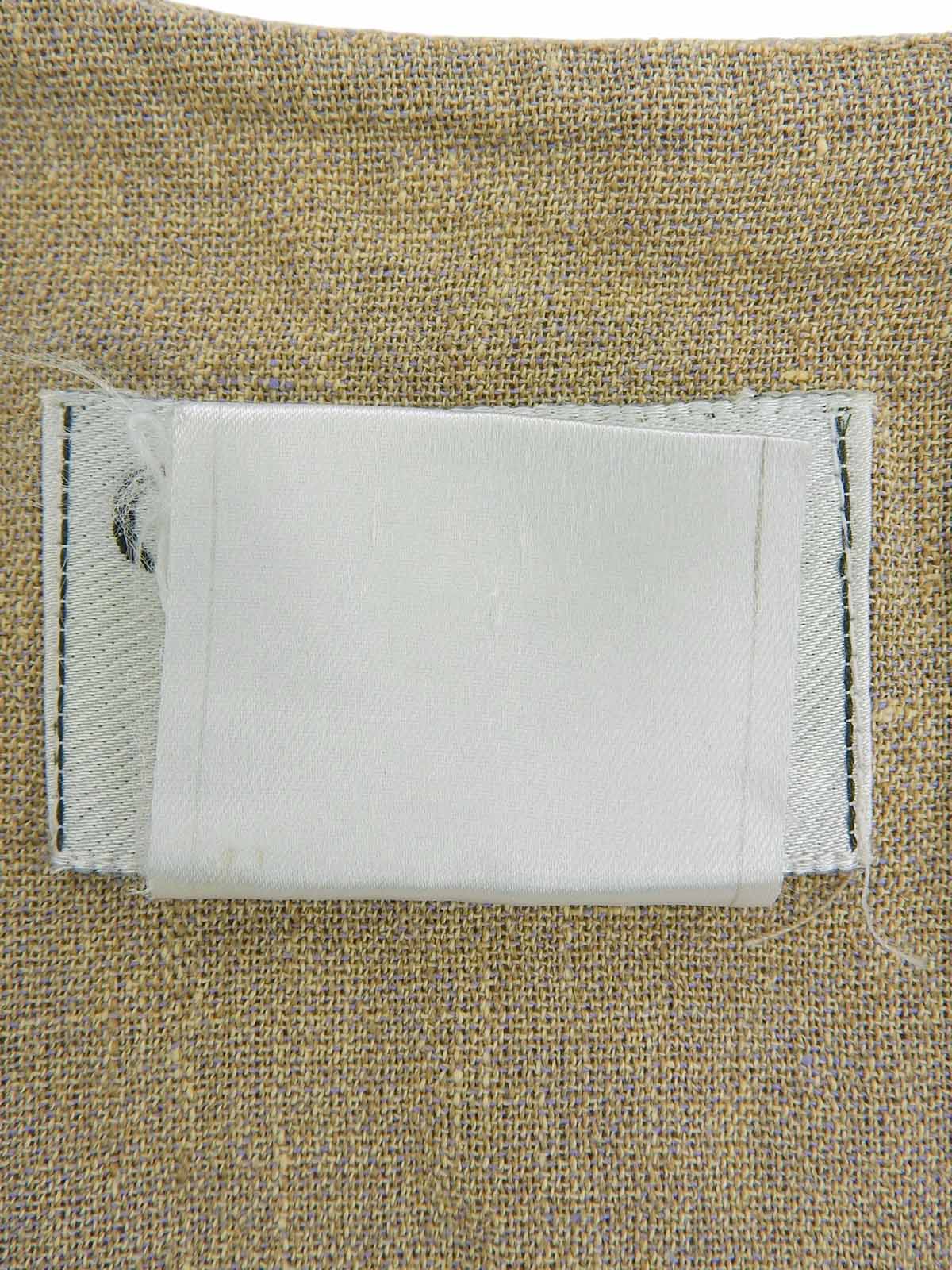 リネンハトメデザインノースリーブワンピース ベージュ