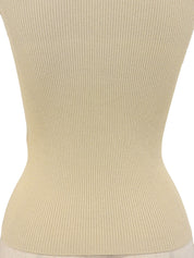 2001年製　ロングスリーブニットポロシャツ　ベージュ/グリーン