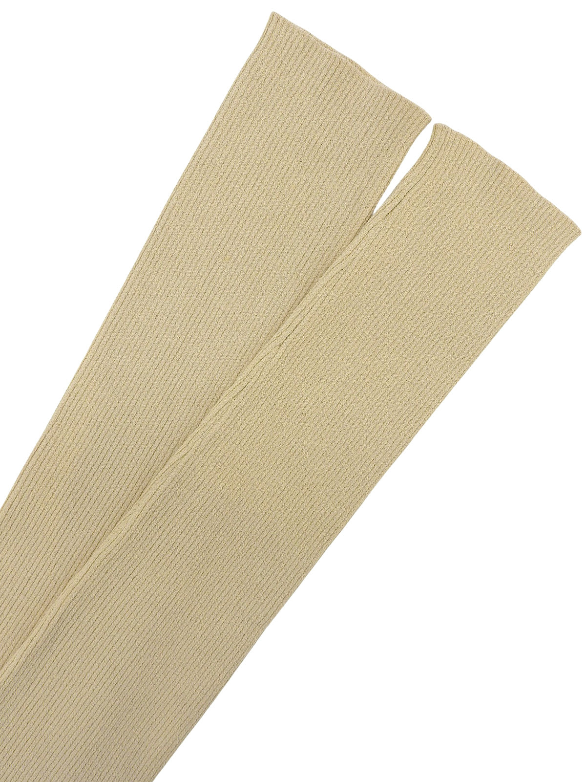 2001年製　ロングスリーブニットポロシャツ　ベージュ/グリーン