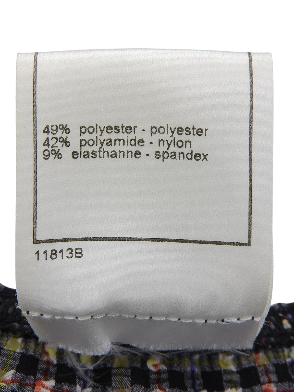 2001 格纹图案 CC 标志拉链连衣裙 黑色/多色