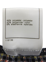 2001 格纹图案 CC 标志拉链连衣裙 黑色/多色