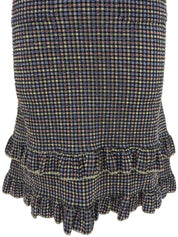 2001年製　チェックパターンCCマークジップアップワンピース　ブラック/マルチ