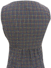 2001年製　チェックパターンCCマークジップアップワンピース　ブラック/マルチ