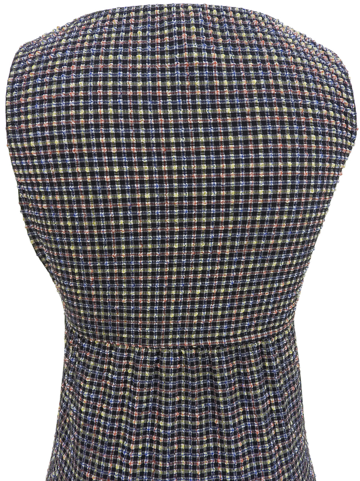 2001 Check Pattern CC Mark Zip-Up Dress Black/Multi
