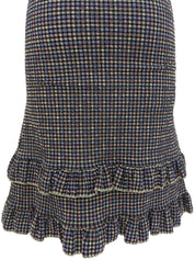 2001 Check Pattern CC Mark Zip-Up Dress Black/Multi