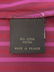 ストライプパターン長袖シャツ ピンク