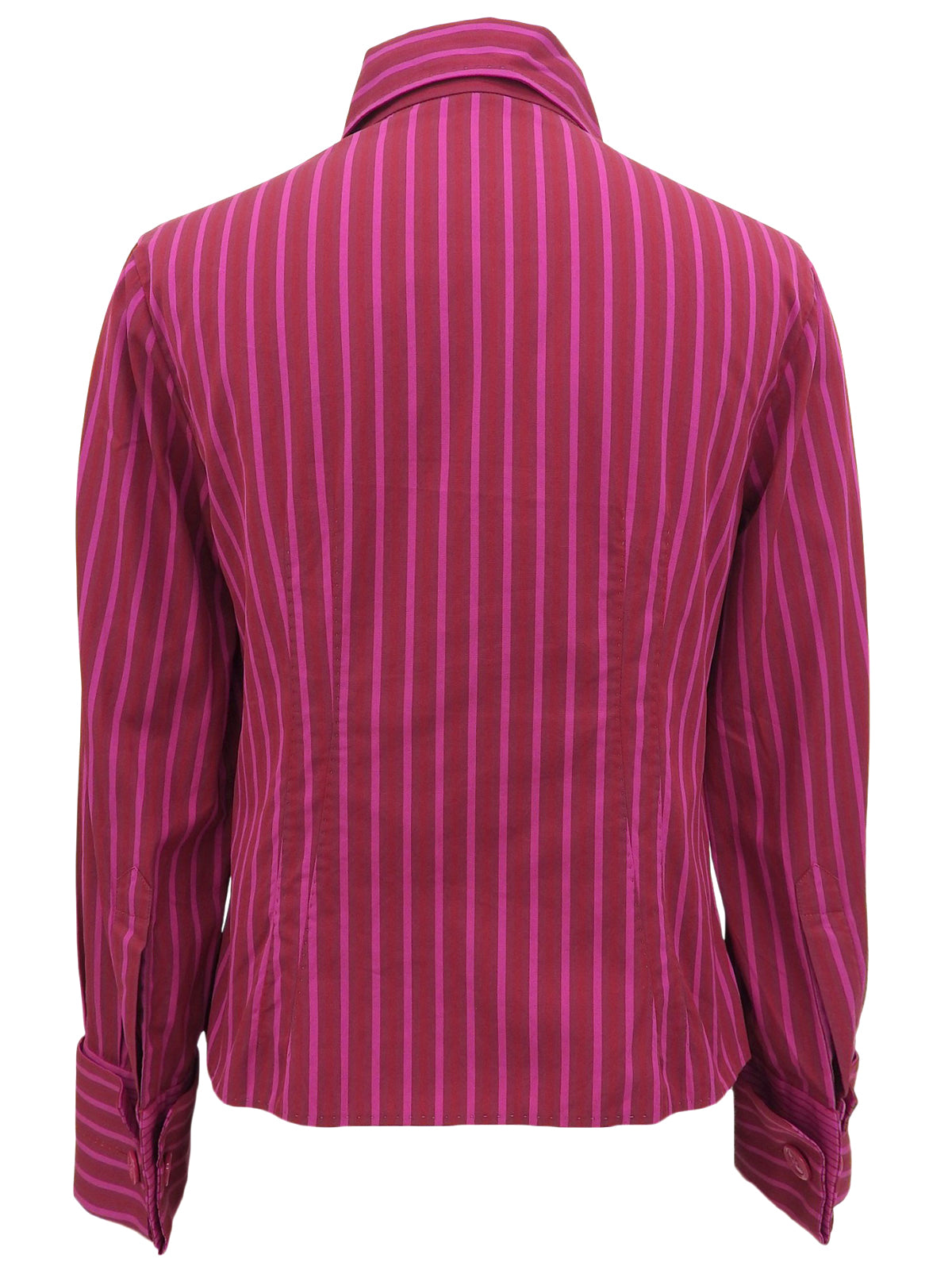 Striped pattern long sleeve shirt in pink