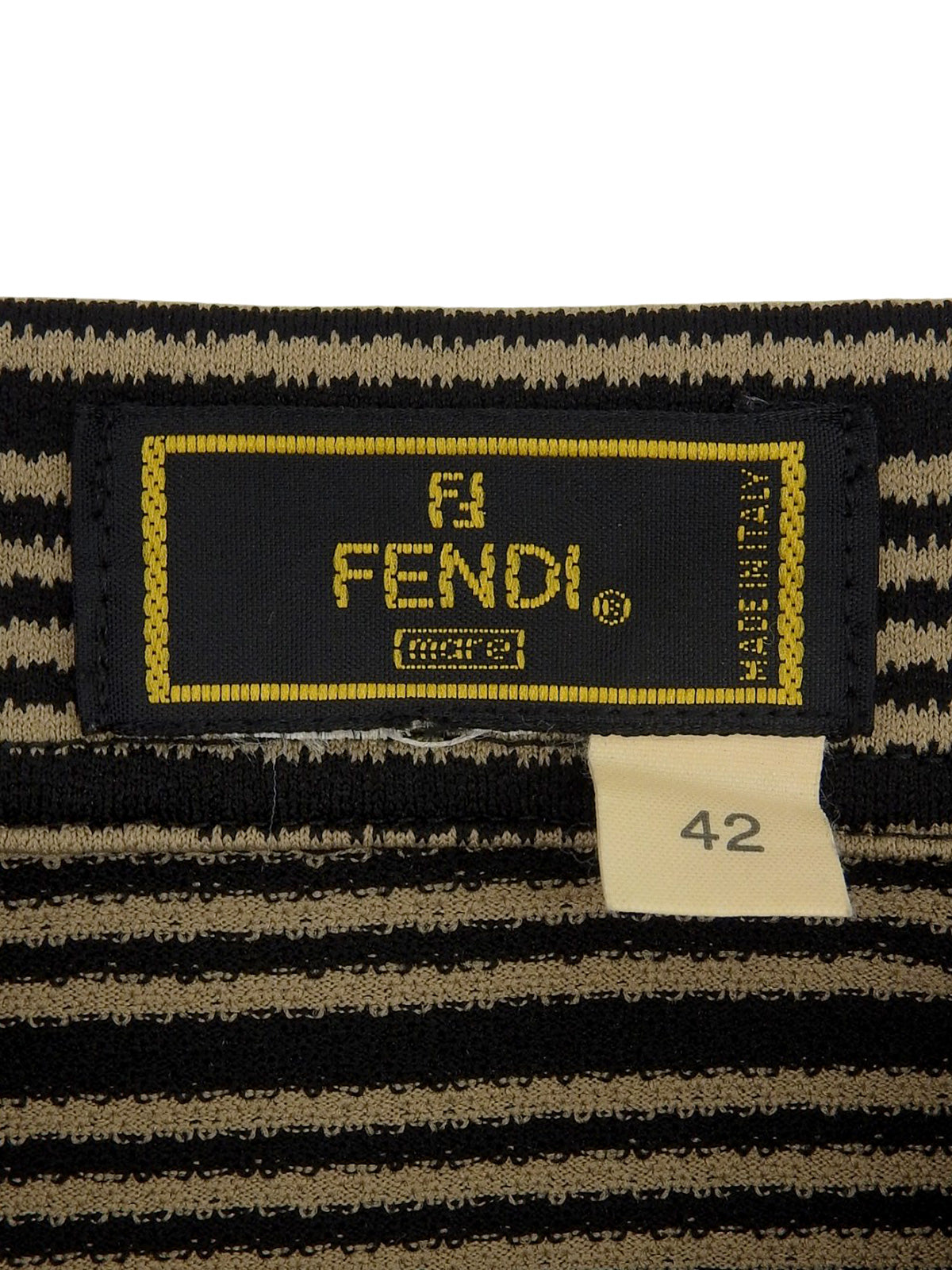 Border Pattern Logo Button Polo Shirt in Beige/Black