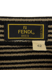 Border Pattern Logo Button Polo Shirt in Beige/Black