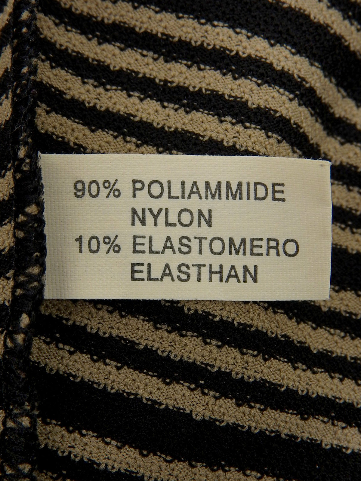 Border Pattern Logo Button Polo Shirt in Beige/Black