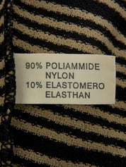 Border Pattern Logo Button Polo Shirt in Beige/Black