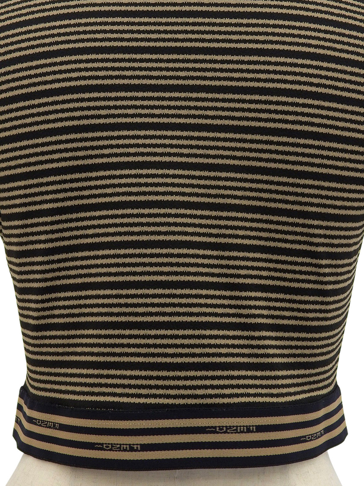 Border Pattern Logo Button Polo Shirt in Beige/Black