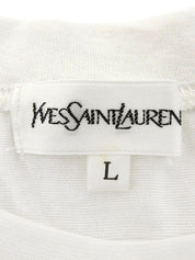 白色棉质印花短袖上衣