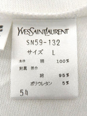 コットンロゴプリント半袖トップス ホワイト