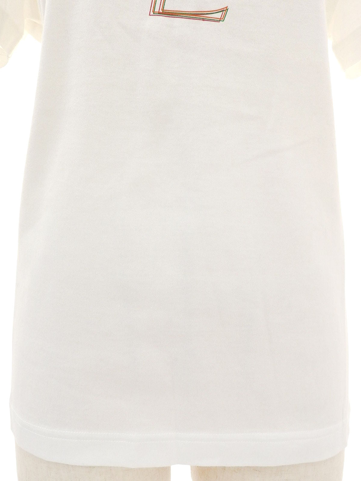 白色棉质印花短袖上衣