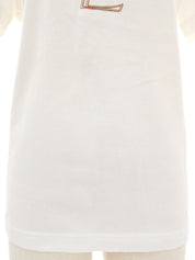 白色棉质印花短袖上衣