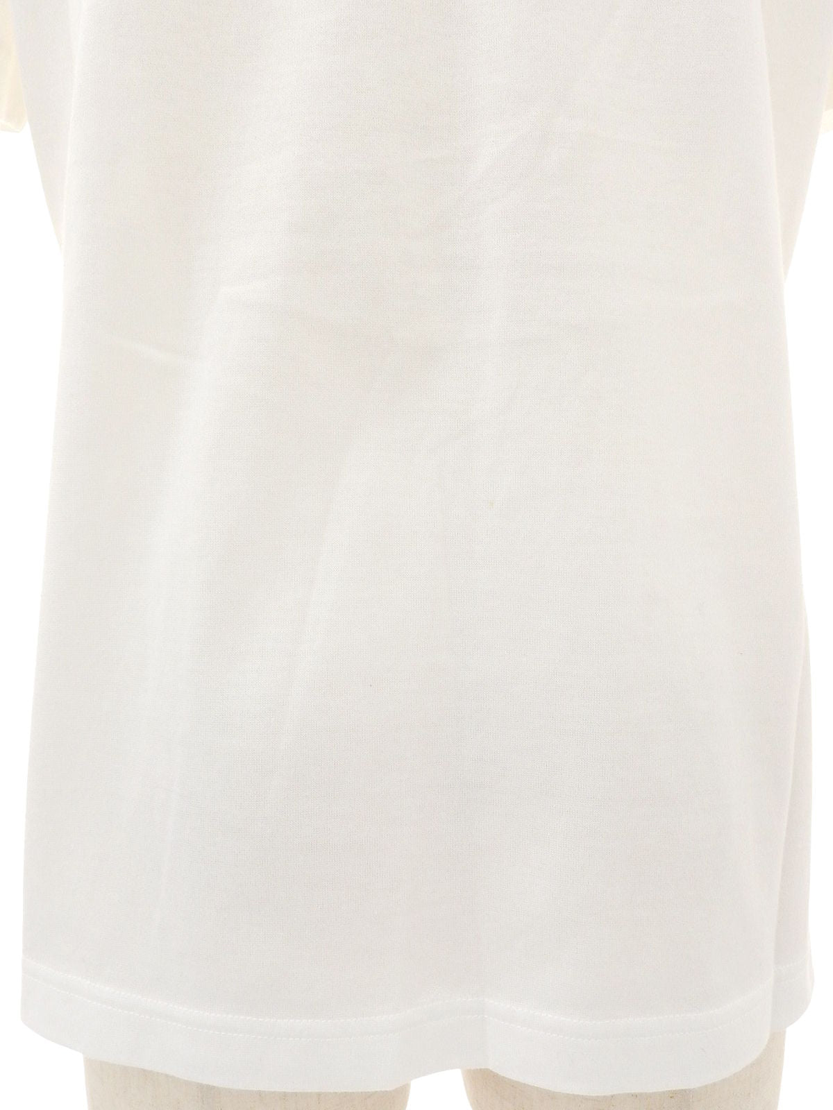Cotton Logo Print Short Sleeve Top #L White
