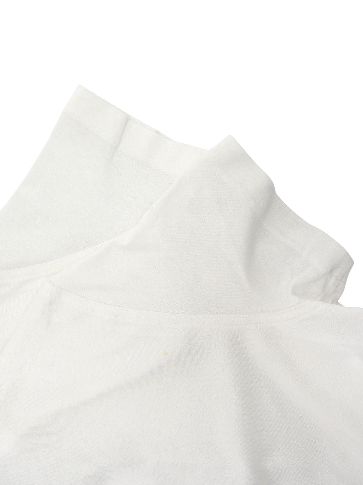 Cotton Logo Print Short Sleeve Top #L White