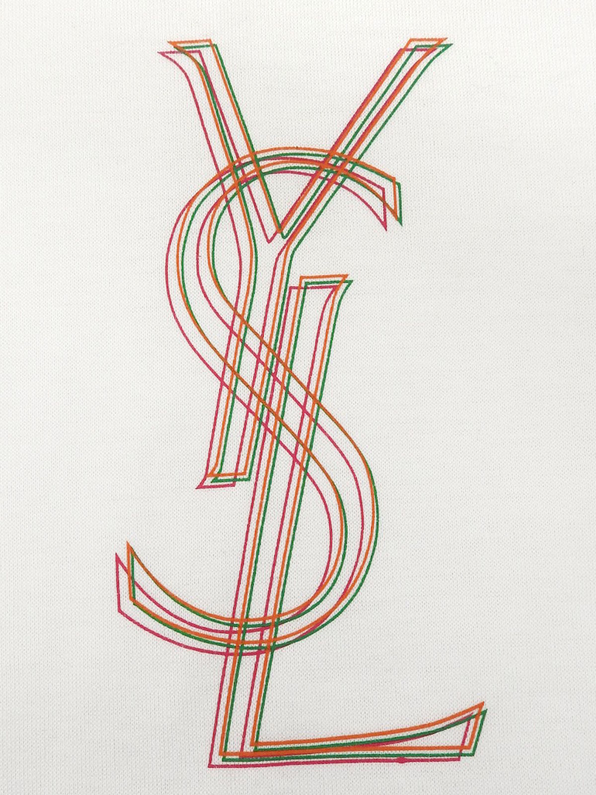 コットンロゴプリントハーフスリーブトップス ホワイト