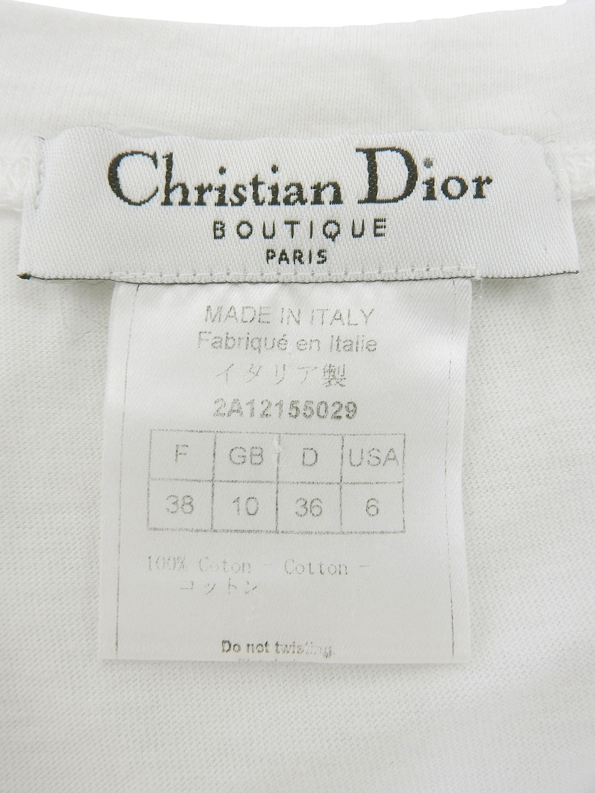 ジョン・ガリアーノ期 キャラクターアニマルプリント半袖Tシャツ ホワイト/マルチ