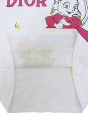 ジョン・ガリアーノ期 キャラクターアニマルプリント半袖Tシャツ ホワイト/マルチ