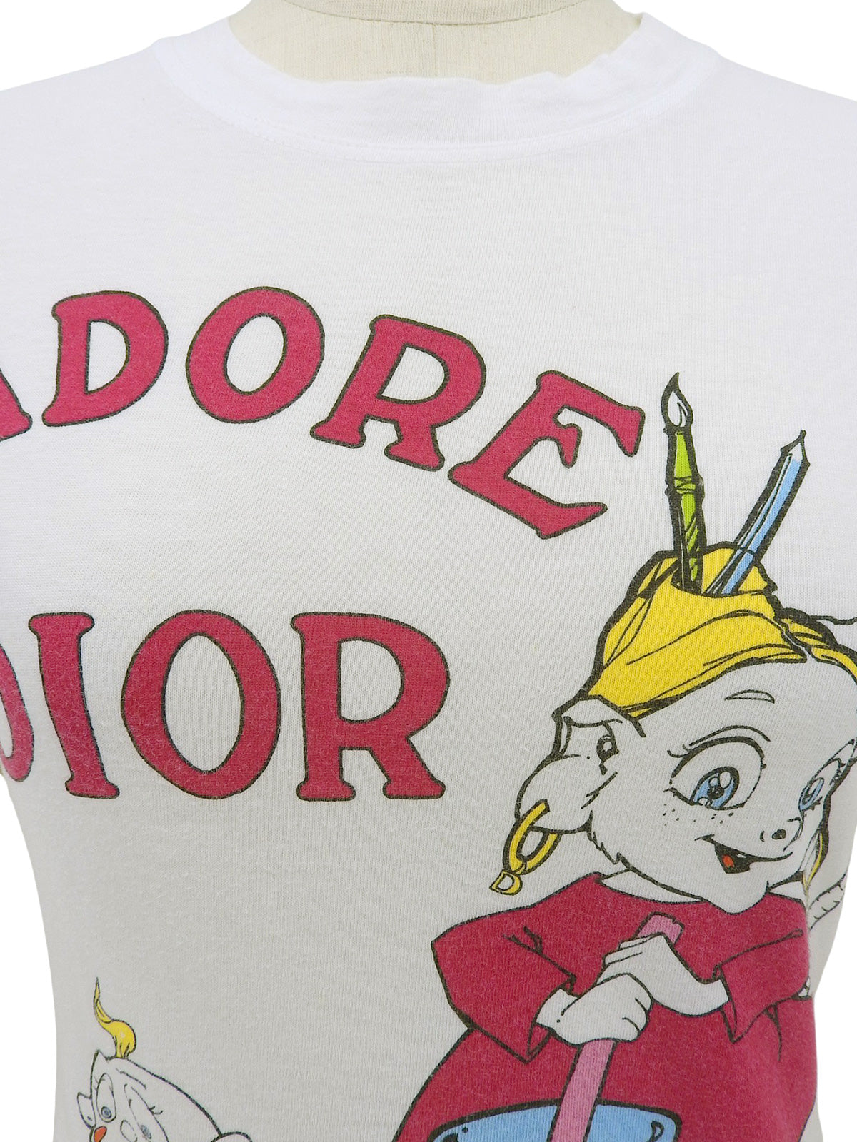 ジョン・ガリアーノ期 キャラクターアニマルプリント半袖Tシャツ ホワイト/マルチ