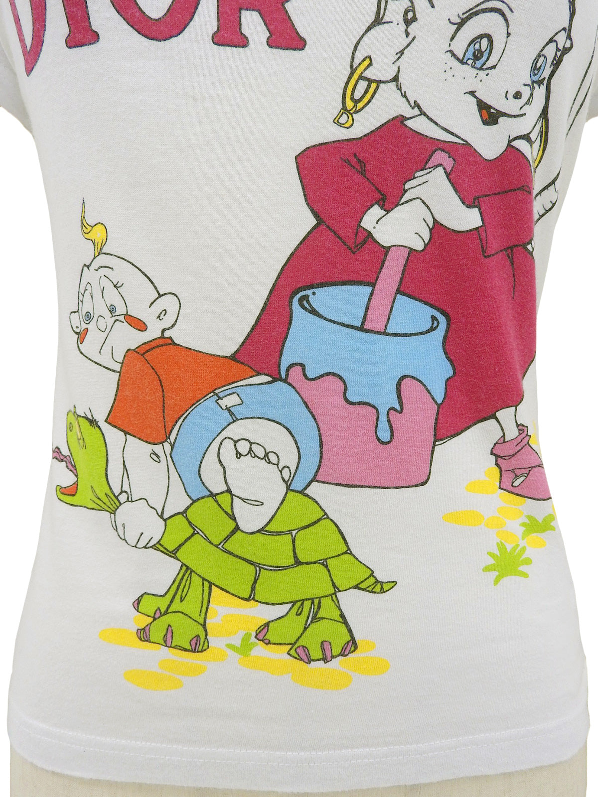 ジョン・ガリアーノ期 キャラクターアニマルプリント半袖Tシャツ ホワイト/マルチ