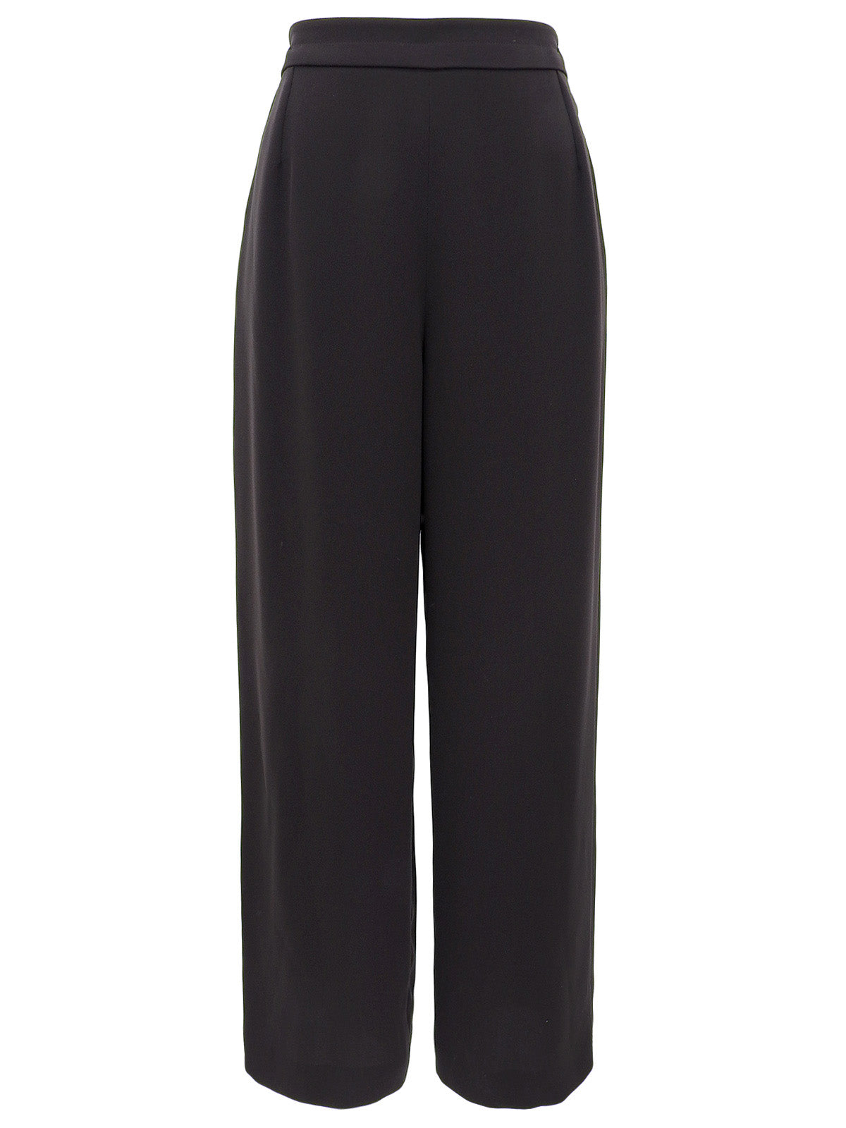 Side-Zip Slacks Pants Dark Brown