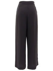 Side-Zip Slacks Pants Dark Brown
