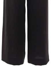 Side-Zip Slacks Pants Dark Brown